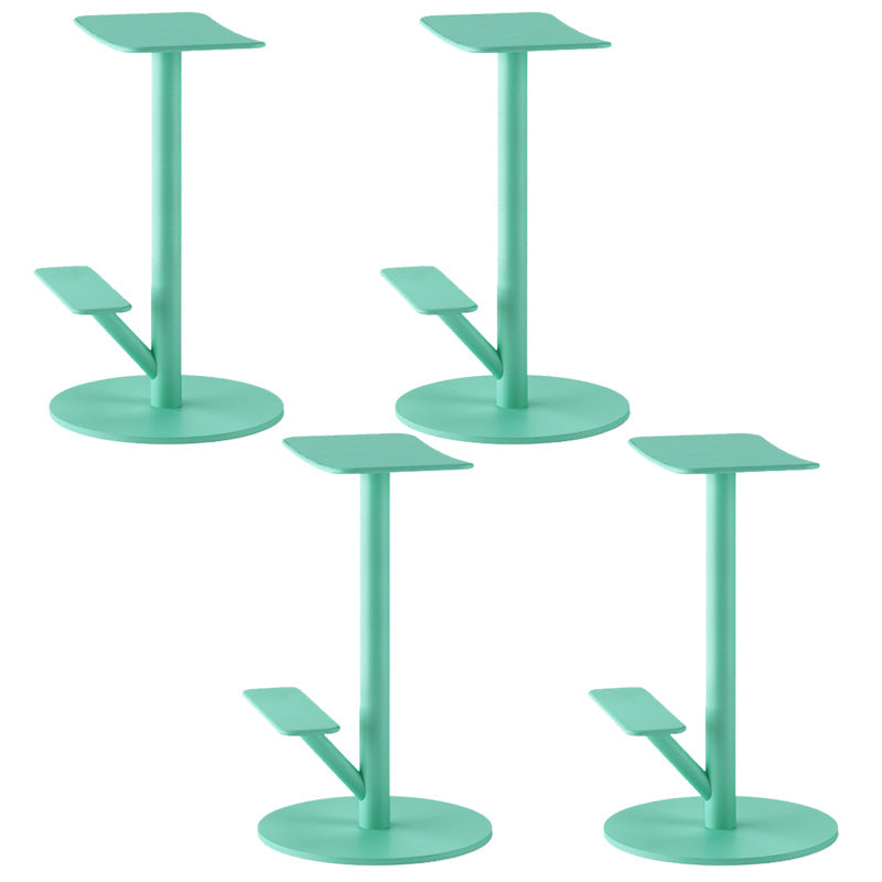 Metal Backless Counter Stool Modern Indoor Bar Stool with Footrest