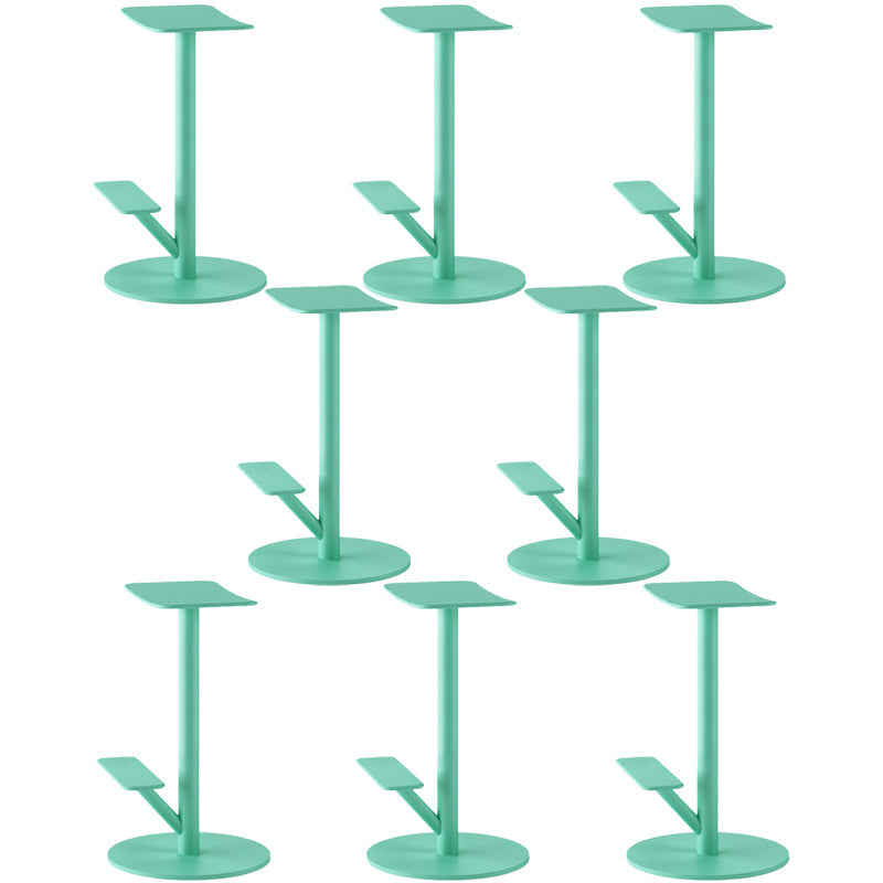 Metal Backless Counter Stool Modern Indoor Bar Stool with Footrest