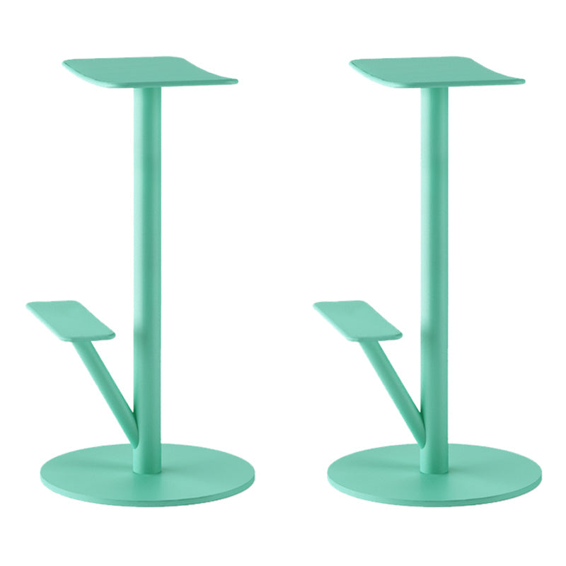 Metal Backless Counter Stool Modern Indoor Bar Stool with Footrest