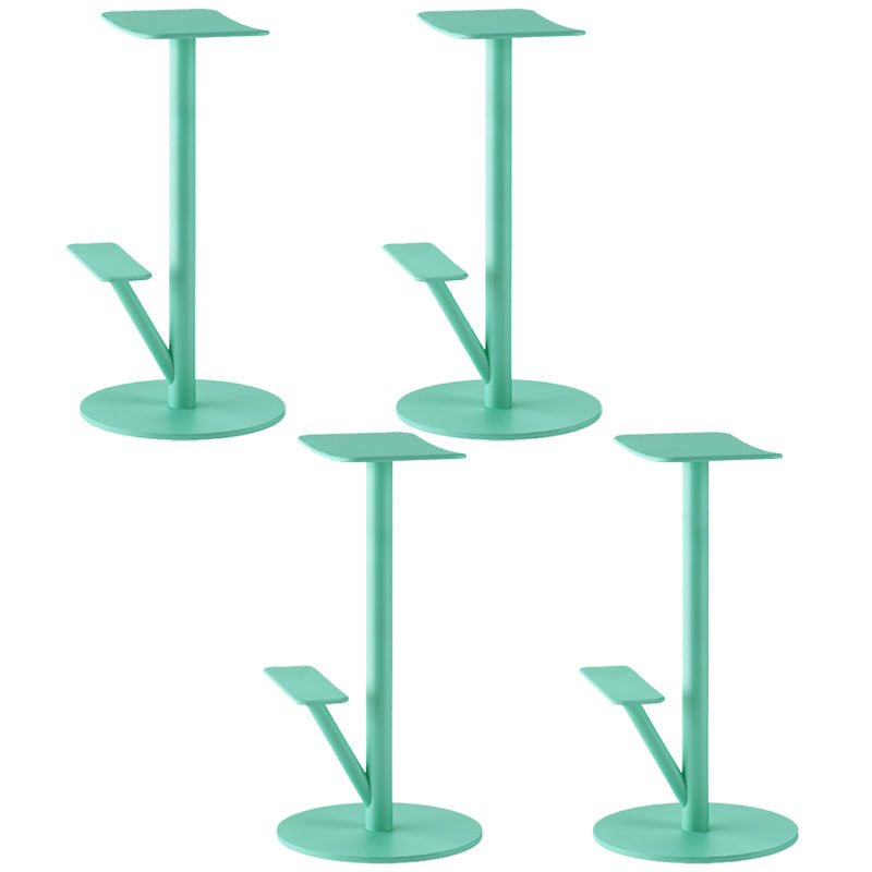 Metal Backless Counter Stool Modern Indoor Bar Stool with Footrest