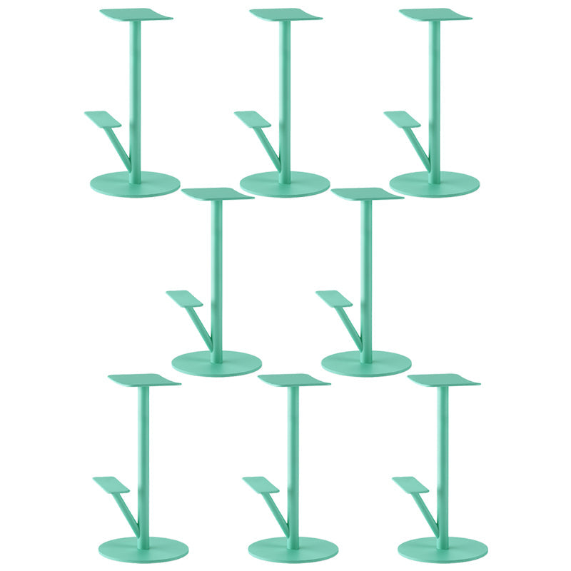 Metal Backless Counter Stool Modern Indoor Bar Stool with Footrest