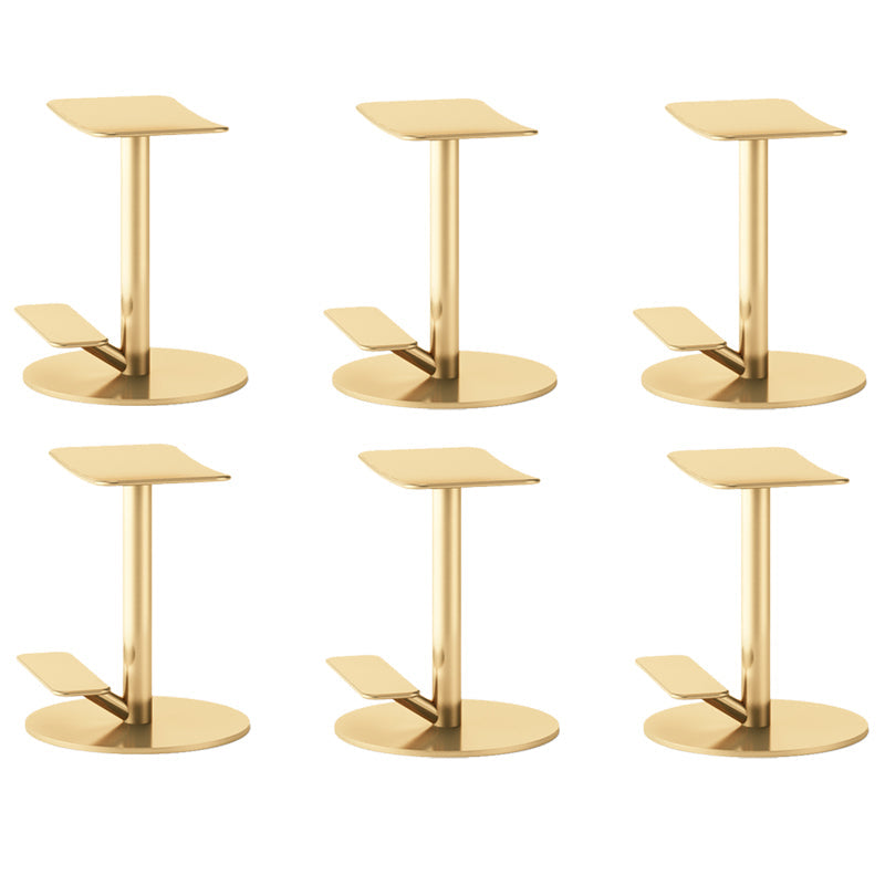 Metal Backless Counter Stool Modern Indoor Bar Stool with Footrest