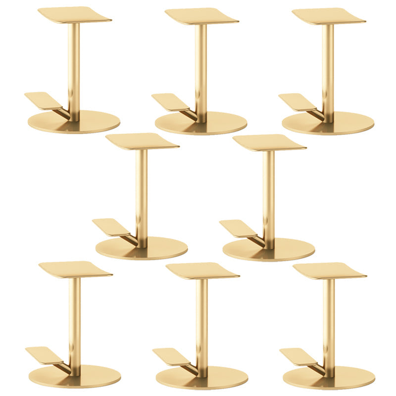 Metal Backless Counter Stool Modern Indoor Bar Stool with Footrest