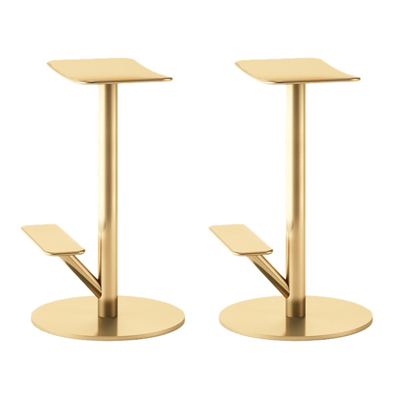 Metal Backless Counter Stool Modern Indoor Bar Stool with Footrest