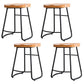 Modern Footrest Solid Wood Bar Stool Dessert Shop Backless Stool Wood 4 Piece Set Clearhalo 'Bar Furniture' 'Bar Stools' 'bar_stools' 'furn' 'furn_bar_stools' 'Furniture' 'Kitchen & Dining Furniture' 5967173