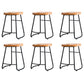 Modern Footrest Solid Wood Bar Stool Dessert Shop Backless Stool Wood 6 Piece Set Clearhalo 'Bar Furniture' 'Bar Stools' 'bar_stools' 'furn' 'furn_bar_stools' 'Furniture' 'Kitchen & Dining Furniture' 5967175
