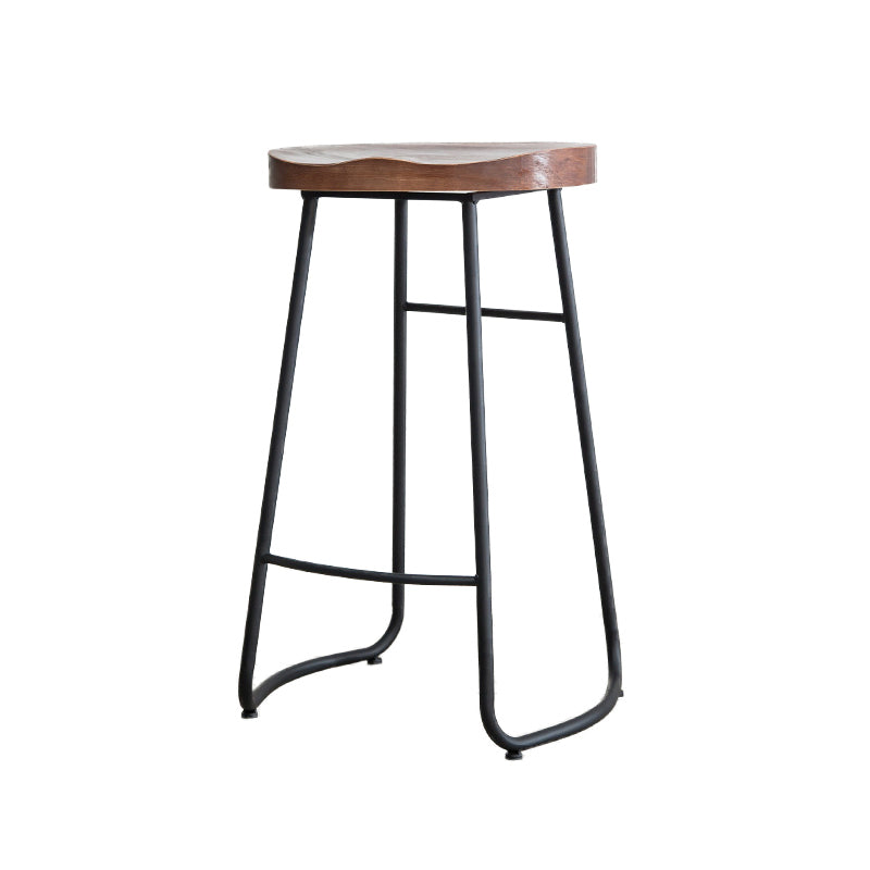 Modern Footrest Solid Wood Bar Stool Dessert Shop Backless Stool Clearhalo 'Bar Furniture' 'Bar Stools' 'bar_stools' 'furn' 'furn_bar_stools' 'Furniture' 'Kitchen & Dining Furniture' 5967176