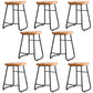Modern Footrest Solid Wood Bar Stool Dessert Shop Backless Stool Wood 8 Piece Set Clearhalo 'Bar Furniture' 'Bar Stools' 'bar_stools' 'furn' 'furn_bar_stools' 'Furniture' 'Kitchen & Dining Furniture' 5967177