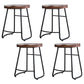 Modern Footrest Solid Wood Bar Stool Dessert Shop Backless Stool Walnut 4 Piece Set Clearhalo 'Bar Furniture' 'Bar Stools' 'bar_stools' 'furn' 'furn_bar_stools' 'Furniture' 'Kitchen & Dining Furniture' 5967180