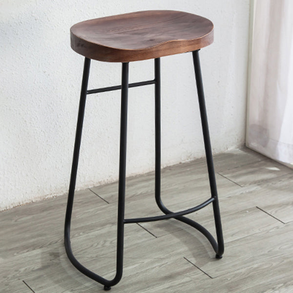 Modern Footrest Solid Wood Bar Stool Dessert Shop Backless Stool Clearhalo 'Bar Furniture' 'Bar Stools' 'bar_stools' 'furn' 'furn_bar_stools' 'Furniture' 'Kitchen & Dining Furniture' 5967186