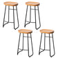 Modern Footrest Solid Wood Bar Stool Dessert Shop Backless Stool Wood 4 Piece Set Clearhalo 'Bar Furniture' 'Bar Stools' 'bar_stools' 'furn' 'furn_bar_stools' 'Furniture' 'Kitchen & Dining Furniture' 5967188