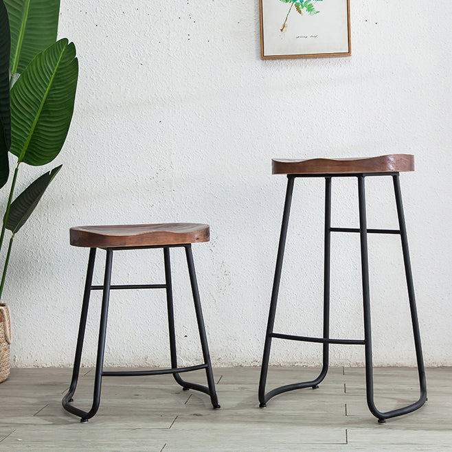 Modern Footrest Solid Wood Bar Stool Dessert Shop Backless Stool Clearhalo 'Bar Furniture' 'Bar Stools' 'bar_stools' 'furn' 'furn_bar_stools' 'Furniture' 'Kitchen & Dining Furniture' 5967189