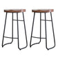 Modern Footrest Solid Wood Bar Stool Dessert Shop Backless Stool Walnut 2 Piece Set Clearhalo 'Bar Furniture' 'Bar Stools' 'bar_stools' 'furn' 'furn_bar_stools' 'Furniture' 'Kitchen & Dining Furniture' 5967195
