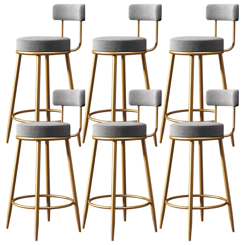 Silla de bar de asiento redondo sin brazo taburete de bar tapizado de espalda industrial
