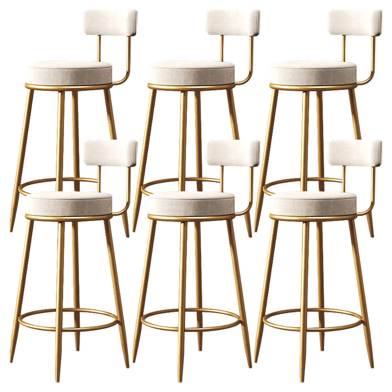 Silla de bar de asiento redondo sin brazo taburete de bar tapizado de espalda industrial