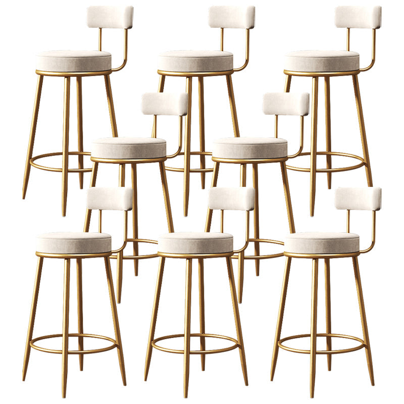 Armloze ronde stoel stoel industriële lage rug gestoffeerde barkruk