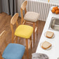 Scandinavian Wood Stool Rectangle Seat Upholstered Counter Stool