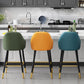 Glam Metal Barstool Faux Leather Kitchen Counter Stool in Matte Finish with 4 Legs Clearhalo 'Bar Furniture' 'Bar Stools' 'bar_stools' 'furn' 'furn_bar_stools' 'Furniture' 'Kitchen & Dining Furniture' 5967496