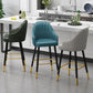 Glam Metal Barstool Faux Leather Kitchen Counter Stool in Matte Finish with 4 Legs Clearhalo 'Bar Furniture' 'Bar Stools' 'bar_stools' 'furn' 'furn_bar_stools' 'Furniture' 'Kitchen & Dining Furniture' 5967498