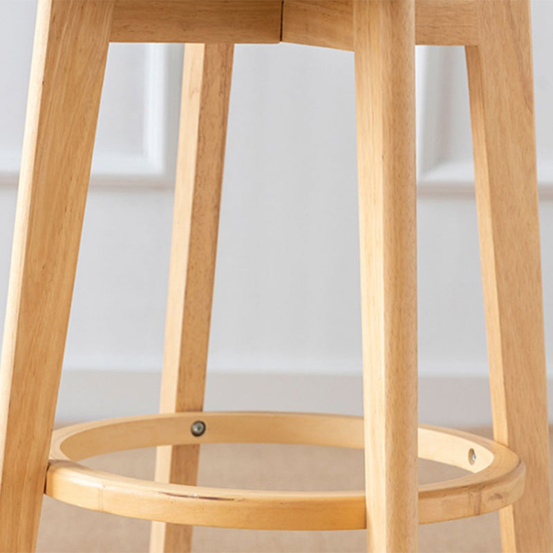 Sgabello di sedile rettangolo imbottito in tessuto in legno scandinavo in legno in finitura opaca