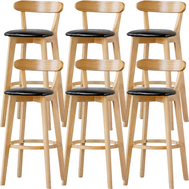 Sgabello di sedile rettangolo imbottito in tessuto in legno scandinavo in legno in finitura opaca