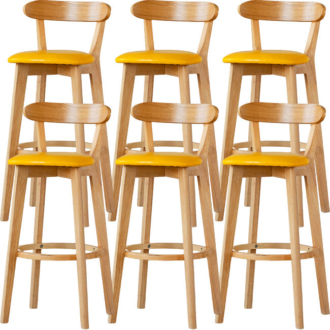 Sgabello di sedile rettangolo imbottito in tessuto in legno scandinavo in legno in finitura opaca