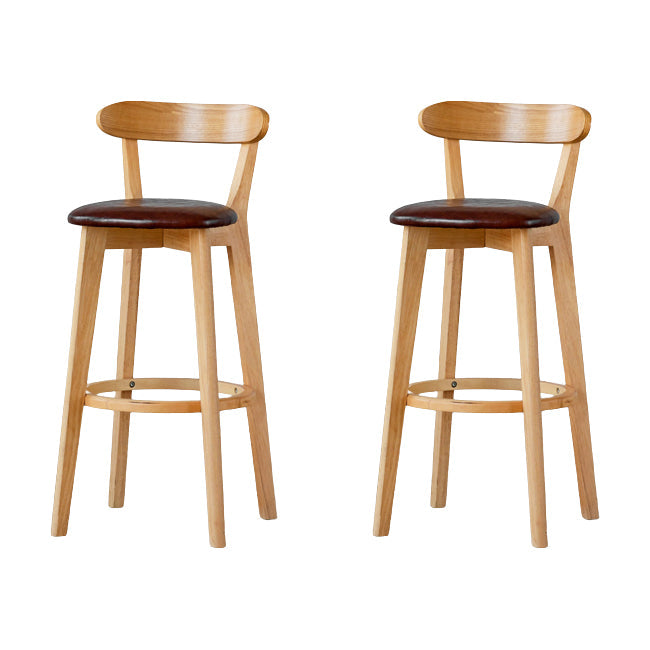 Sgabello di sedile rettangolo imbottito in tessuto in legno scandinavo in legno in finitura opaca