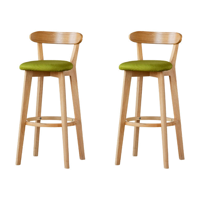 Sgabello di sedile rettangolo imbottito in tessuto in legno scandinavo in legno in finitura opaca