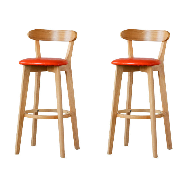 Sgabello di sedile rettangolo imbottito in tessuto in legno scandinavo in legno in finitura opaca