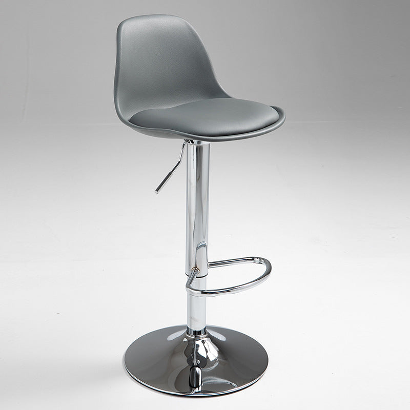 Plastic Adjustable Height Bar Stool Contemporary Upholstered Bar Stool
