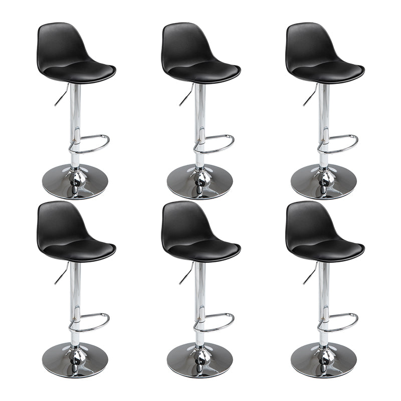 Plastic Adjustable Height Bar Stool Contemporary Upholstered Bar Stool