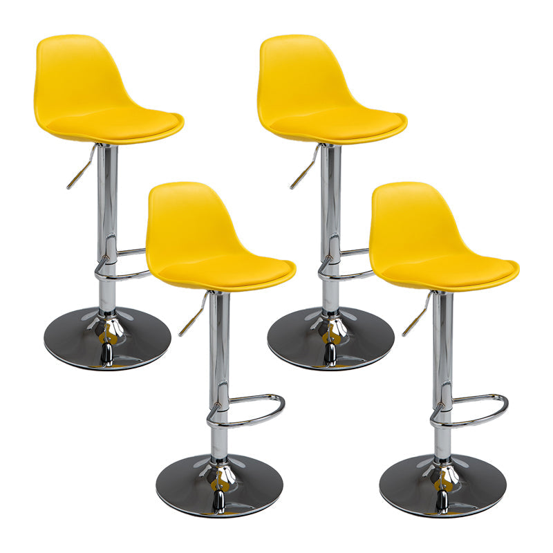 Plastic Adjustable Height Bar Stool Contemporary Upholstered Bar Stool