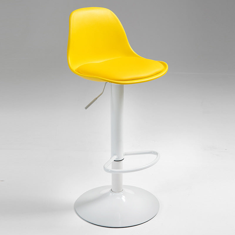 Plastic Adjustable Height Bar Stool Contemporary Upholstered Bar Stool