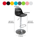Plastic Adjustable Height Bar Stool Contemporary Upholstered Bar Stool