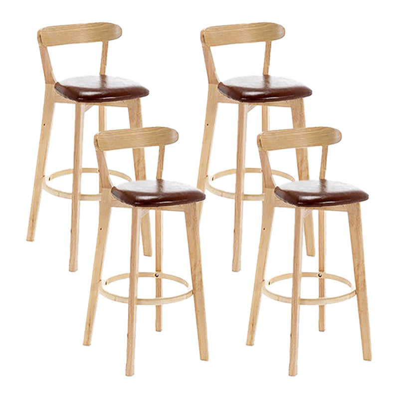 Sgabello in legno scandinavo in legno rettangolo di sedile sgabello in finitura opaca