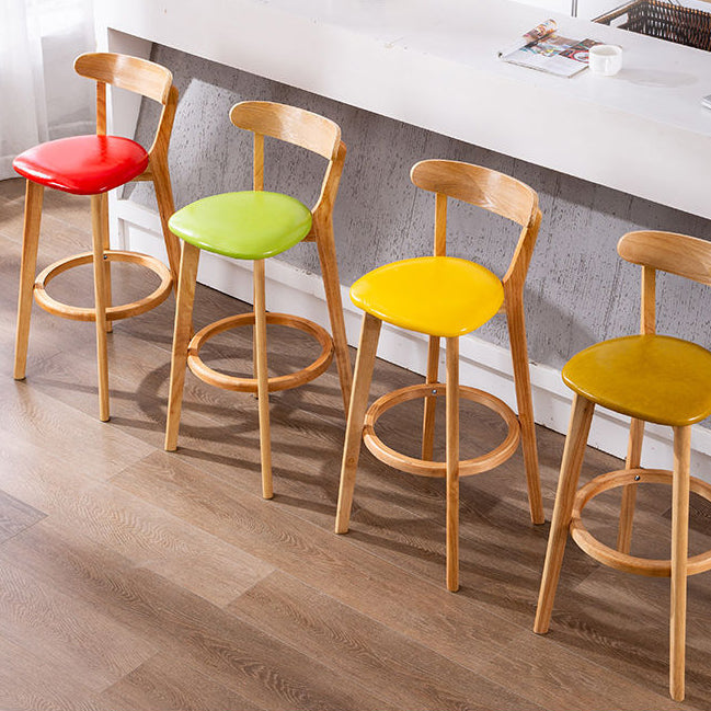 Sgabello in legno scandinavo in legno rettangolo di sedile sgabello in finitura opaca