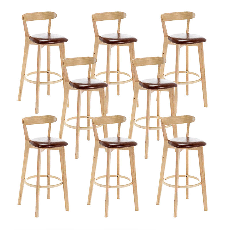 Sgabello in legno scandinavo in legno rettangolo di sedile sgabello in finitura opaca