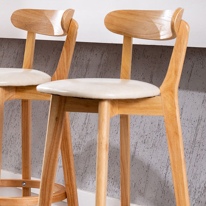 Sgabello in legno scandinavo in legno rettangolo di sedile sgabello in finitura opaca