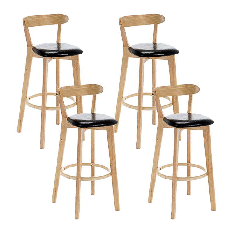 Sgabello in legno scandinavo in legno rettangolo di sedile sgabello in finitura opaca