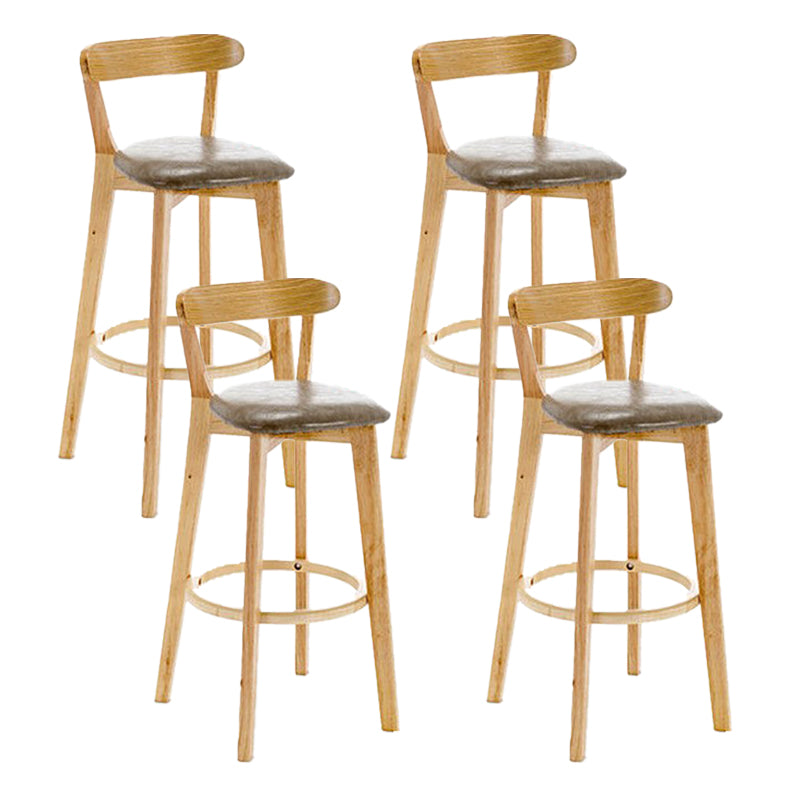 Sgabello in legno scandinavo in legno rettangolo di sedile sgabello in finitura opaca