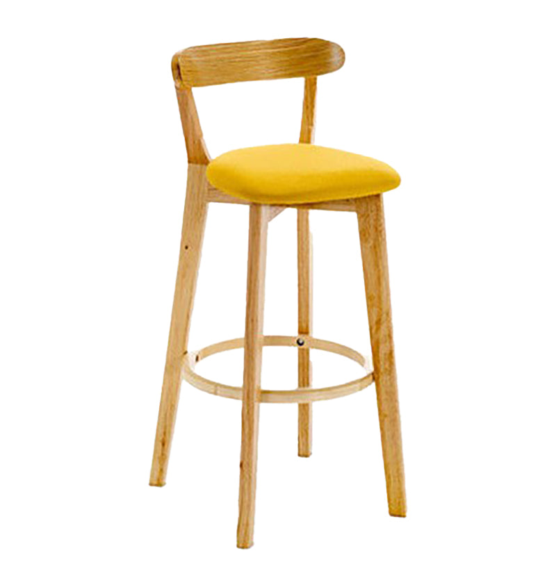 Sgabello in legno scandinavo in legno rettangolo di sedile sgabello in finitura opaca