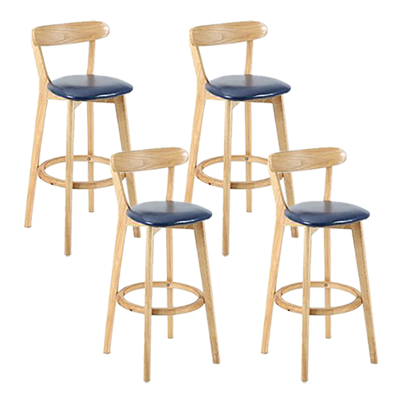 Sgabello in legno scandinavo in legno rettangolo di sedile sgabello in finitura opaca