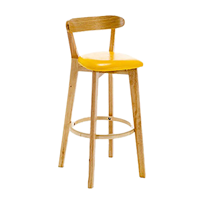 Sgabello in legno scandinavo in legno rettangolo di sedile sgabello in finitura opaca