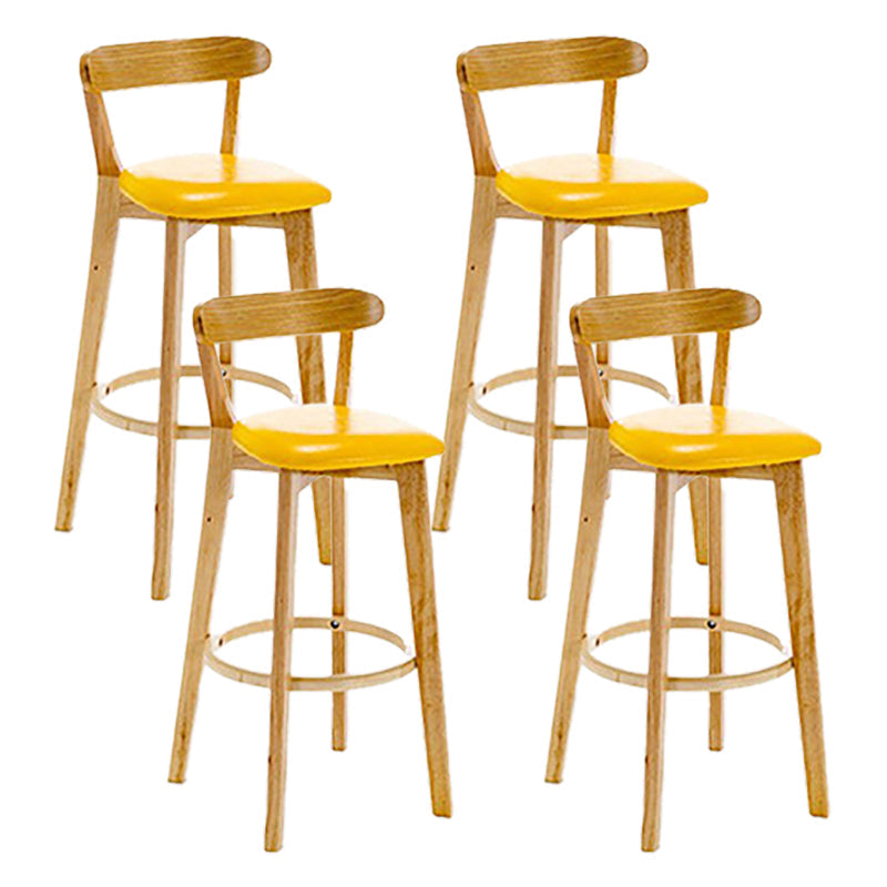 Sgabello in legno scandinavo in legno rettangolo di sedile sgabello in finitura opaca