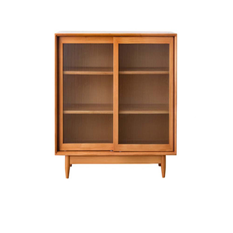 Servidor de comedor de madera de pino aparador de cocina moderno con puerta de vidrio