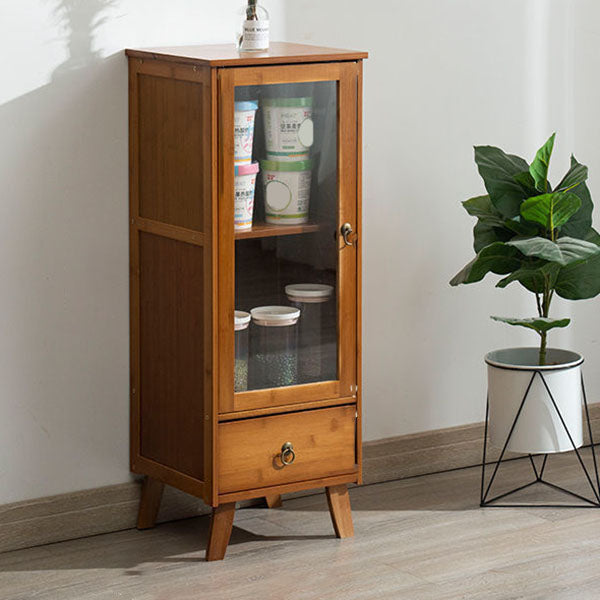 Server per pranzo acrilico contemporaneo server di bambù marrone per cucina