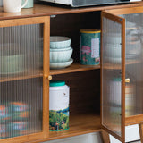 Server per pranzo acrilico contemporaneo server di bambù marrone per cucina