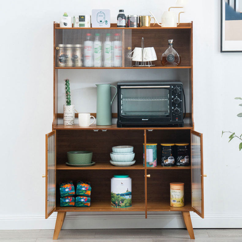 Server per pranzo acrilico contemporaneo server di bambù marrone per cucina