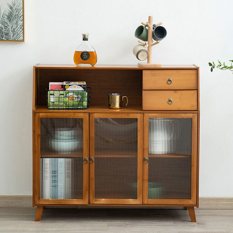 Server per pranzo acrilico contemporaneo server di bambù marrone per cucina