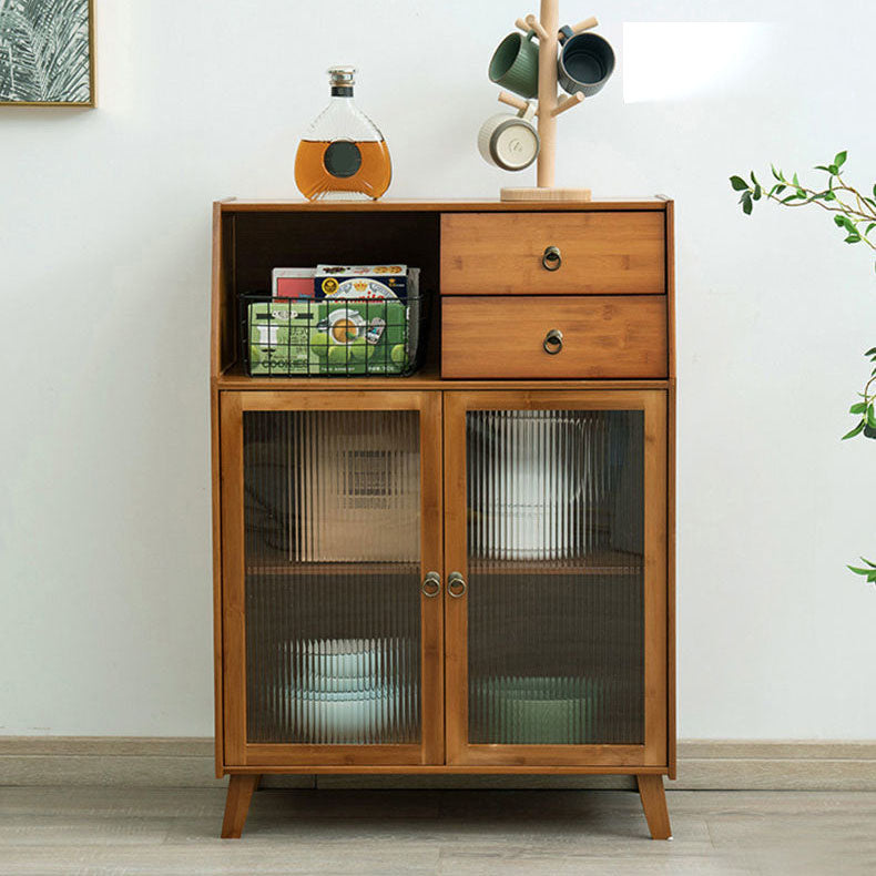 Server per pranzo acrilico contemporaneo server di bambù marrone per cucina